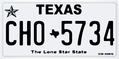 TX license plate CHO5734