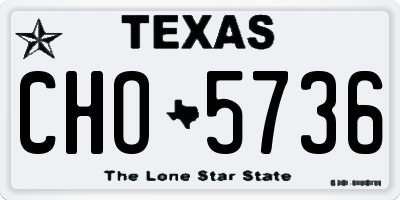 TX license plate CHO5736