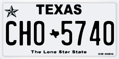 TX license plate CHO5740
