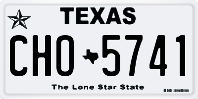 TX license plate CHO5741