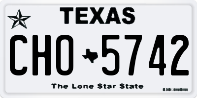 TX license plate CHO5742