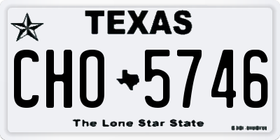 TX license plate CHO5746