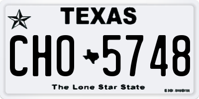TX license plate CHO5748