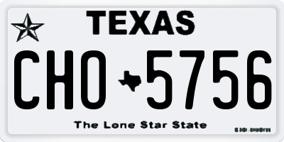 TX license plate CHO5756