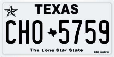 TX license plate CHO5759
