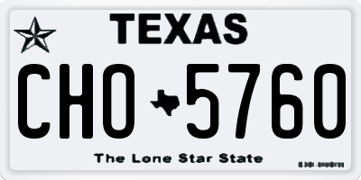 TX license plate CHO5760