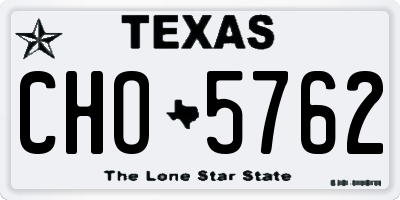 TX license plate CHO5762