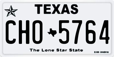 TX license plate CHO5764