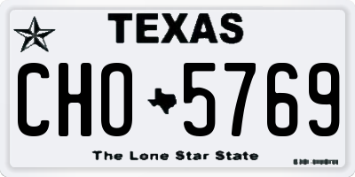 TX license plate CHO5769