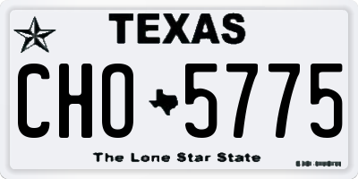 TX license plate CHO5775