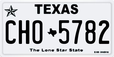 TX license plate CHO5782