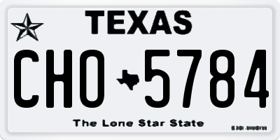 TX license plate CHO5784