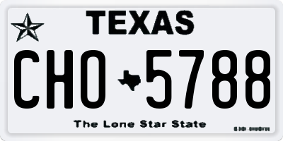 TX license plate CHO5788