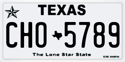 TX license plate CHO5789