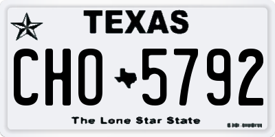 TX license plate CHO5792