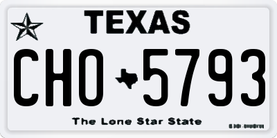 TX license plate CHO5793