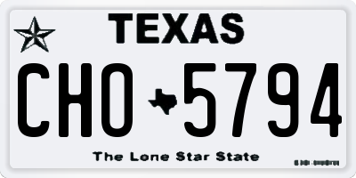 TX license plate CHO5794