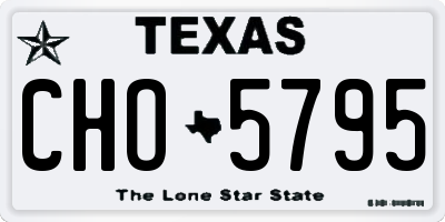 TX license plate CHO5795