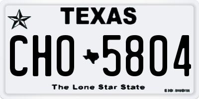 TX license plate CHO5804