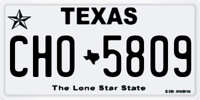 TX license plate CHO5809