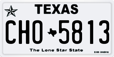 TX license plate CHO5813