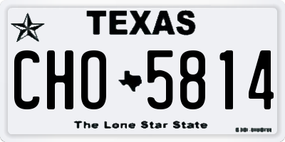 TX license plate CHO5814