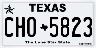 TX license plate CHO5823