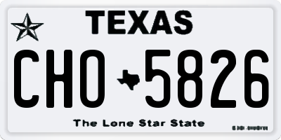 TX license plate CHO5826
