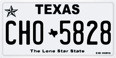 TX license plate CHO5828