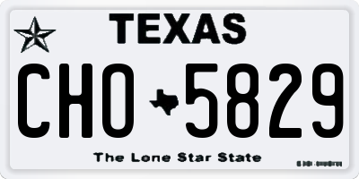 TX license plate CHO5829