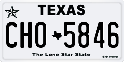 TX license plate CHO5846