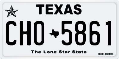 TX license plate CHO5861