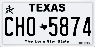 TX license plate CHO5874