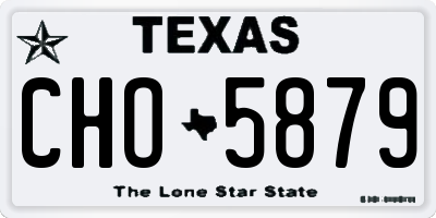 TX license plate CHO5879
