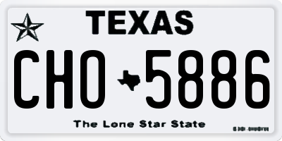 TX license plate CHO5886