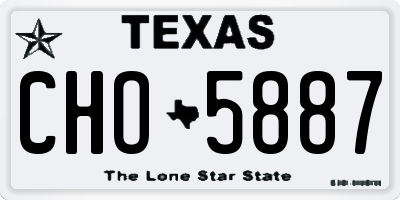TX license plate CHO5887