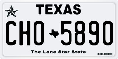 TX license plate CHO5890