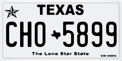 TX license plate CHO5899