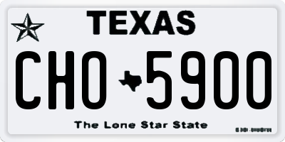 TX license plate CHO5900