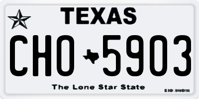 TX license plate CHO5903