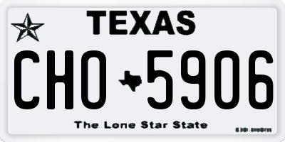 TX license plate CHO5906