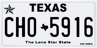 TX license plate CHO5916