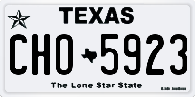 TX license plate CHO5923