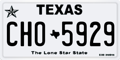 TX license plate CHO5929