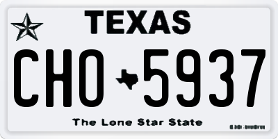 TX license plate CHO5937