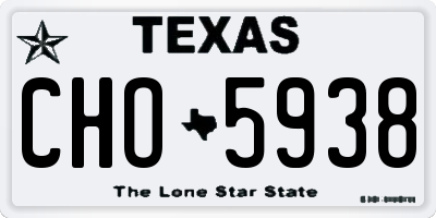 TX license plate CHO5938