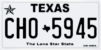 TX license plate CHO5945