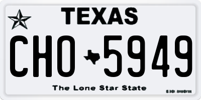TX license plate CHO5949