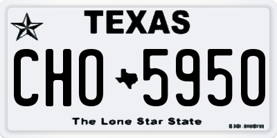 TX license plate CHO5950