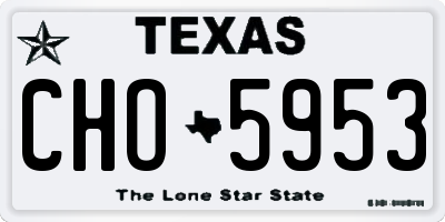 TX license plate CHO5953